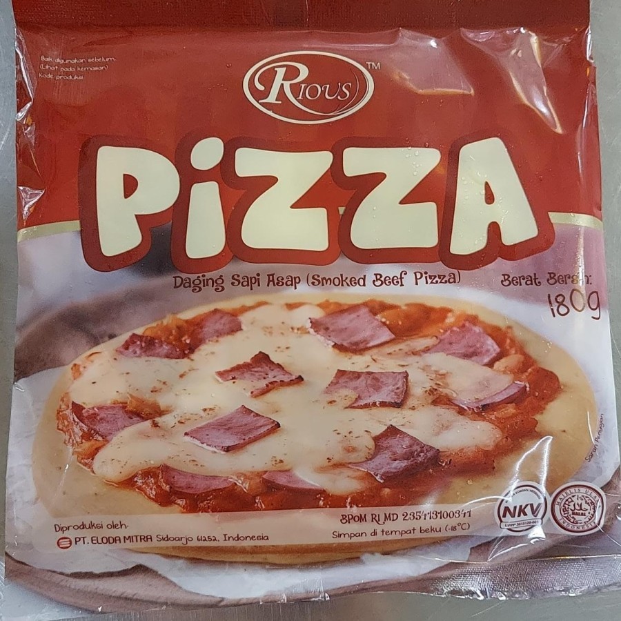 

RB SMOKED BEEF PIZZA RIOUS BERNARDI SIAP SAJI 180GR PIZA DAGING ASAP