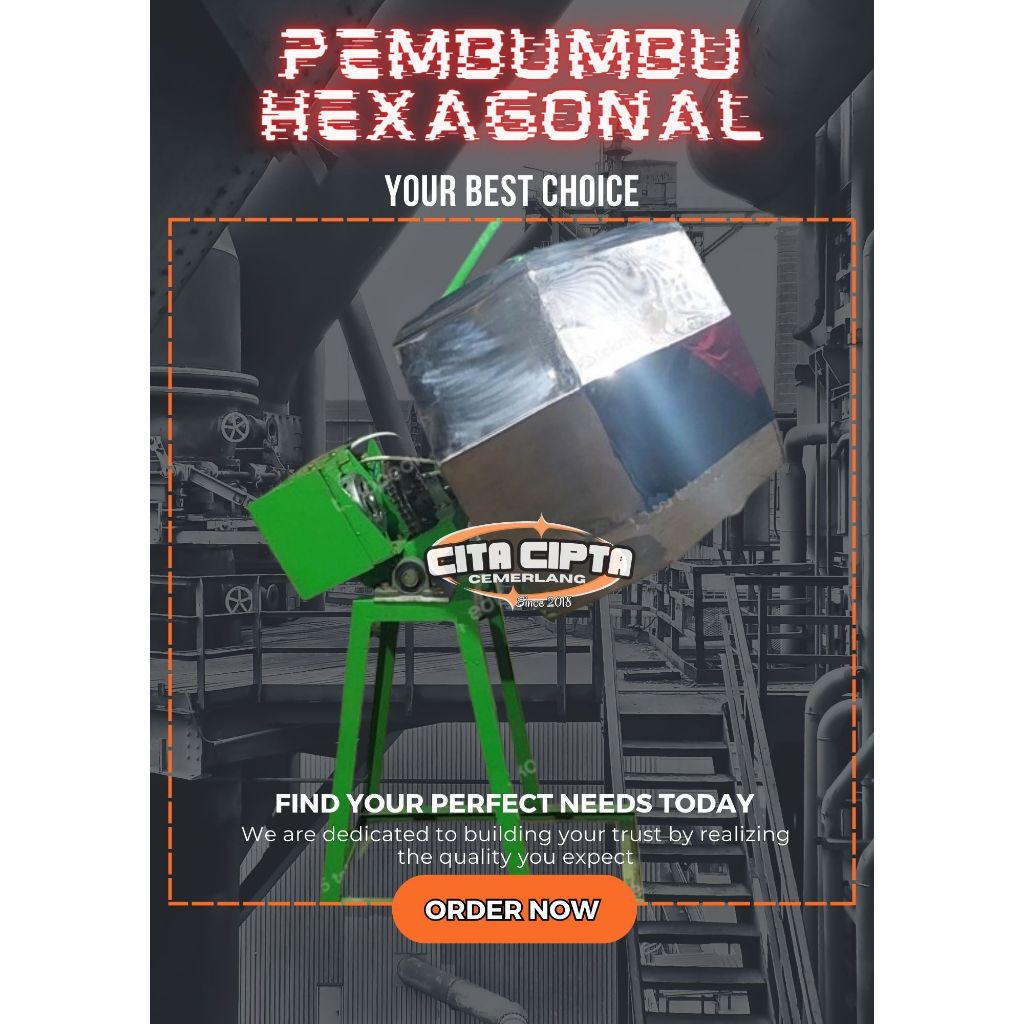 Mesin Pencampur Bumbu Keripik dll. Mesin Pembumbu Hexagonal