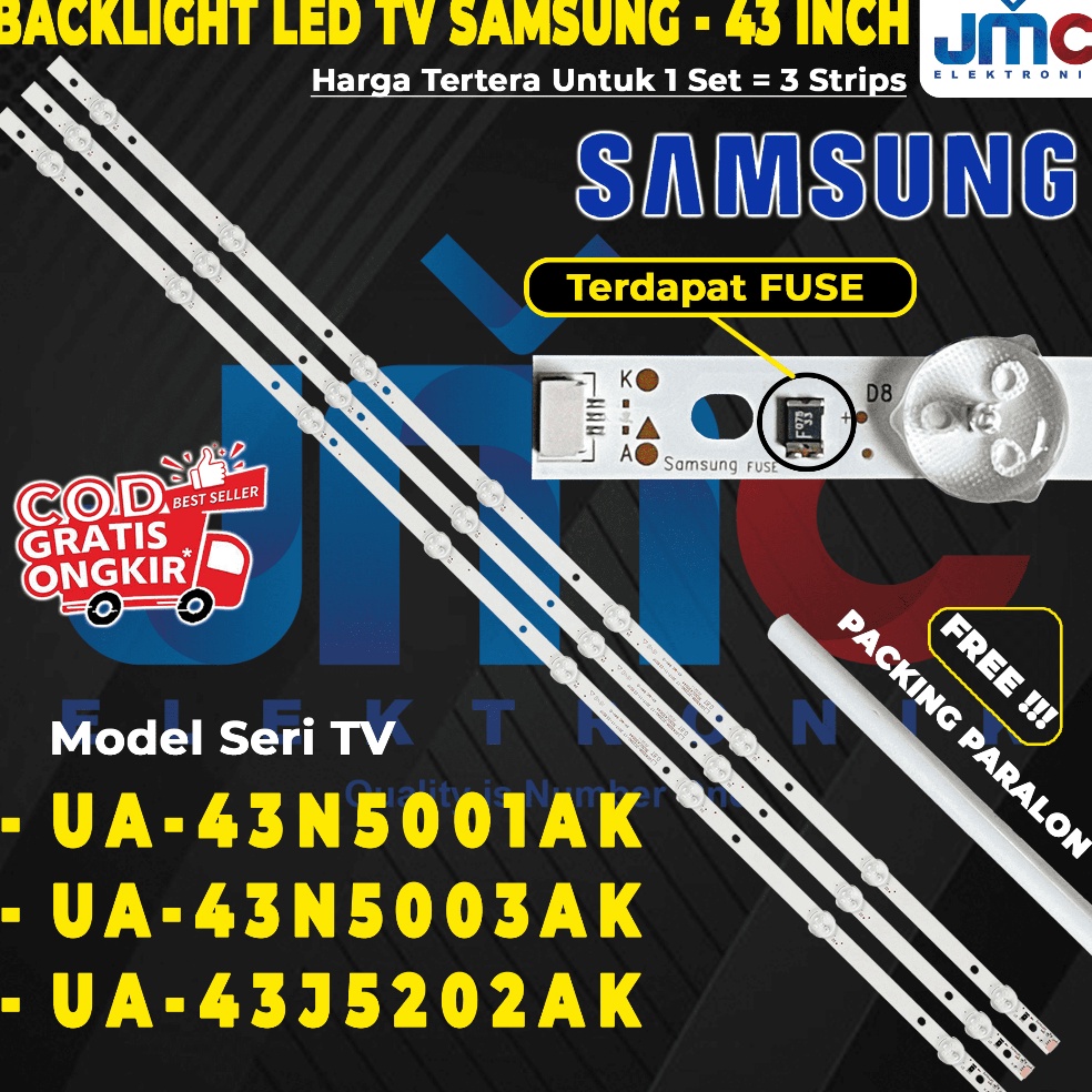 VIRAL Led Backlight Tv Samsung UA43N51AK UA43N53AK UA43J522AK UA43N51 UA43N53 UA43J522 GC43D8ZC22AG1