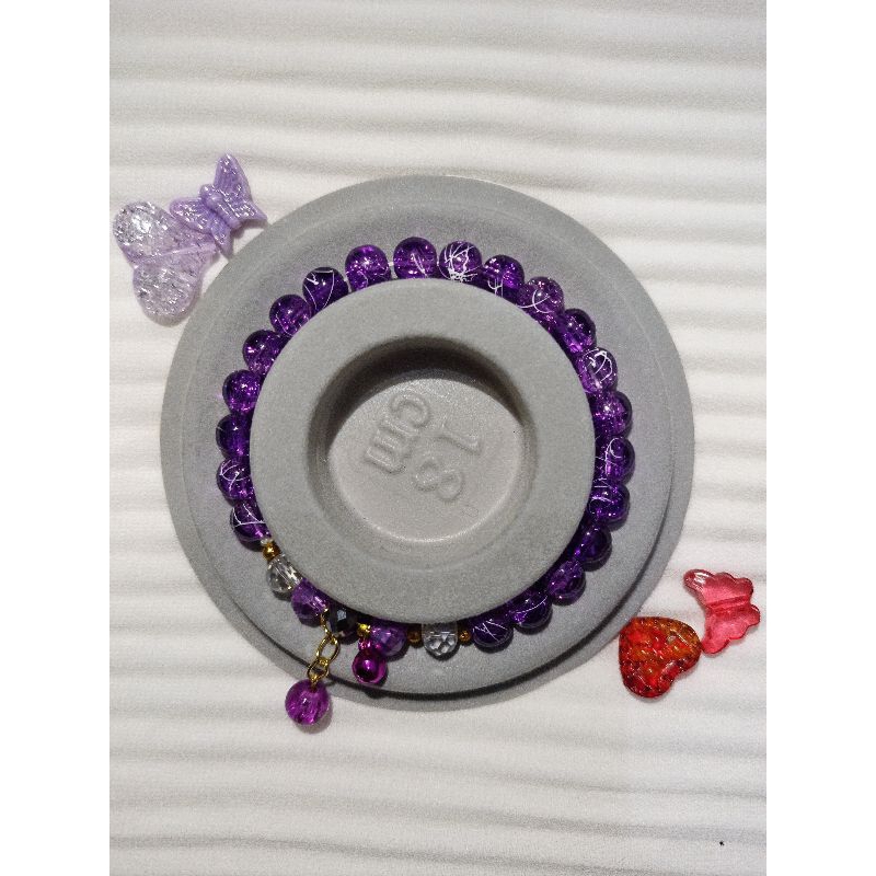 Gelang Wanita Korea / Gelang Mute Manik Manik Kristal / Aksesoris Tangan Lucu