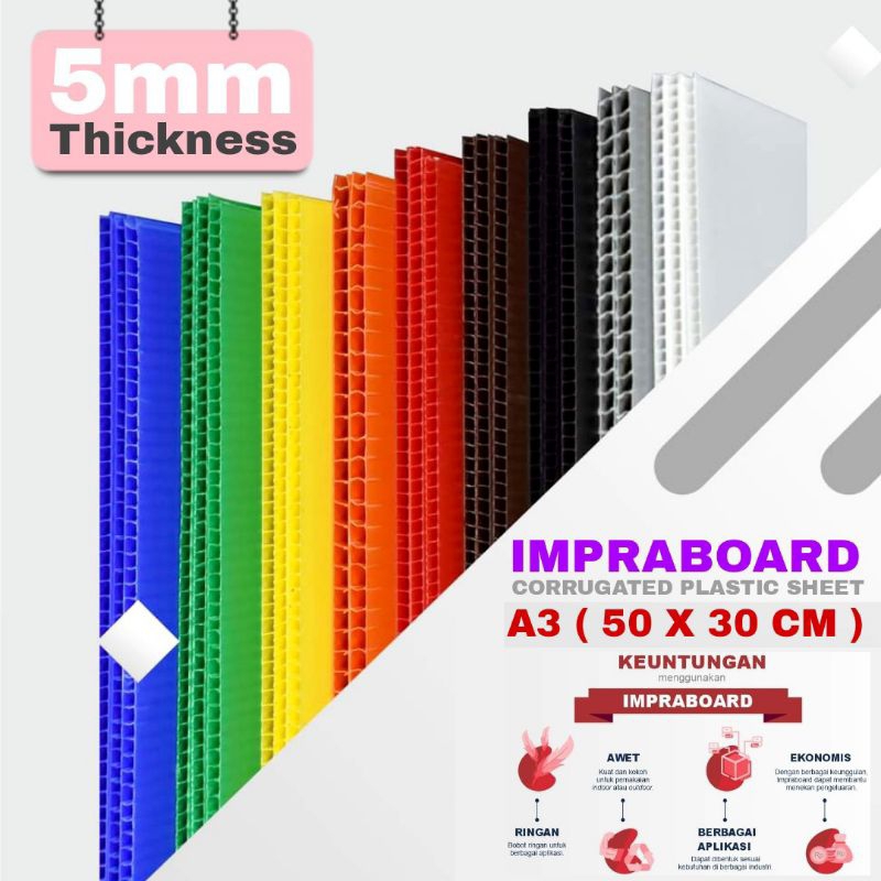 

Infraboard Impraboard 5mm A3 50 x 30 cm / 50x30 cm / 30x50 cm Art Board PP Board Karton Plastik Imfraboard Inpraboard
