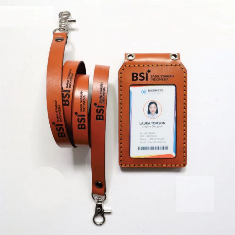 

[ ARF_80 ] hend tag work ID card made of genuine leather, custom with your own name and company name