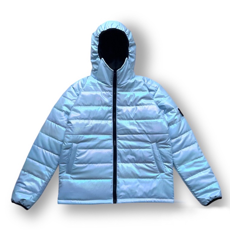 ART E75D Puffer Jacket Skyblue hologram Outfirm