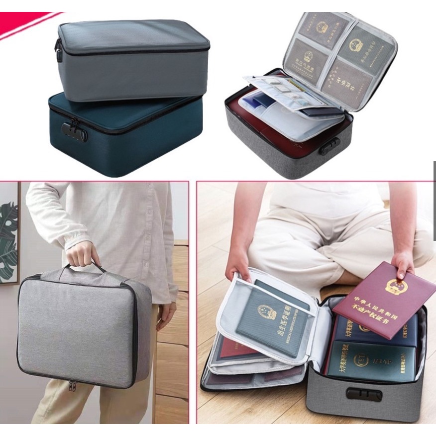 Tas Penyimpanan Dokumen 3 Layer Storage Bag Sertifikat File Tempat Dokumen Penting