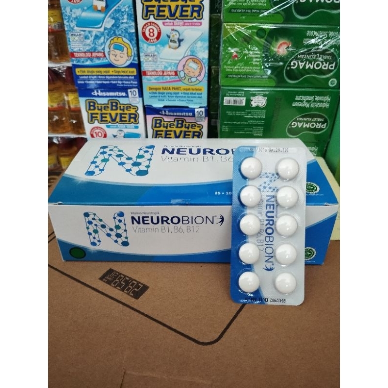 Neurobion Putih - 1 strip isi 10 Kaplet - vitamin saraf, kebas kebas