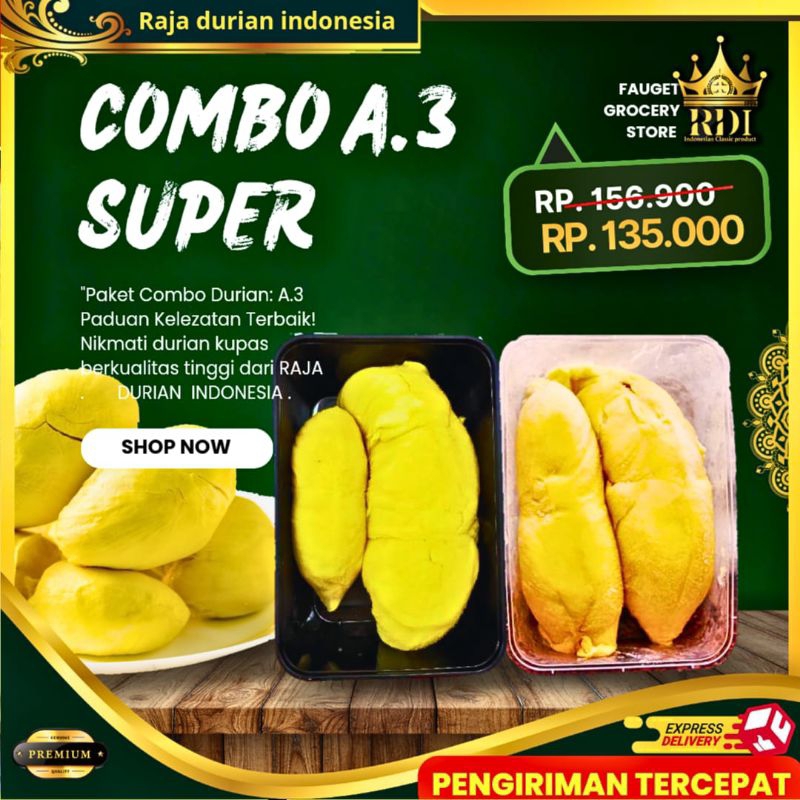 Durian Montong/COMBO A3/Durian montong bali +montong king/ DURIAN KUPAS MONTONG