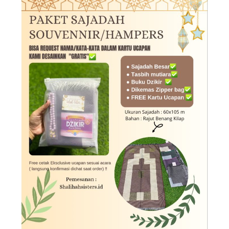 

HAMPERS/SOUVENNIR LEBARAN,TAHLILAN,OLEH-OLEH HAJI/UMROH