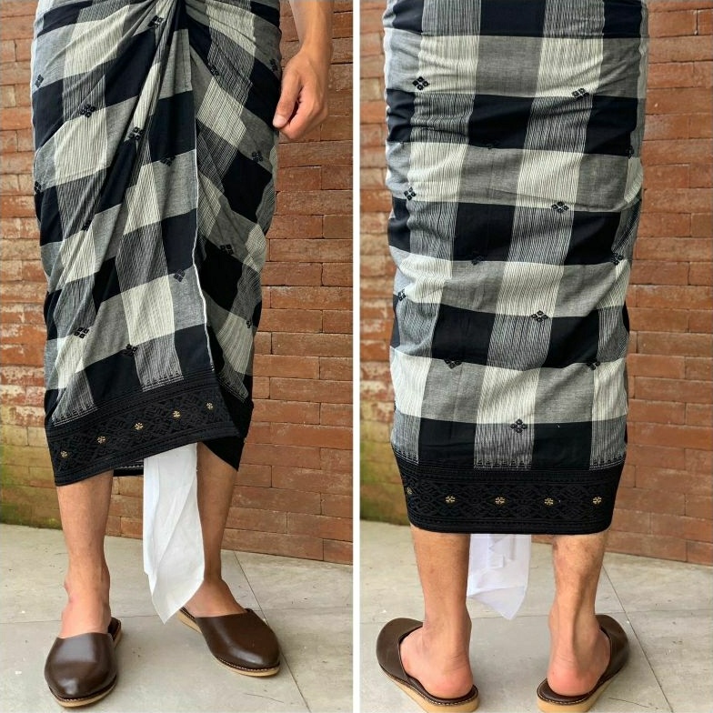 ART K16O 2 SAPUT ENDEK BORDIR POLENG  PAKIAN ADAT BALI