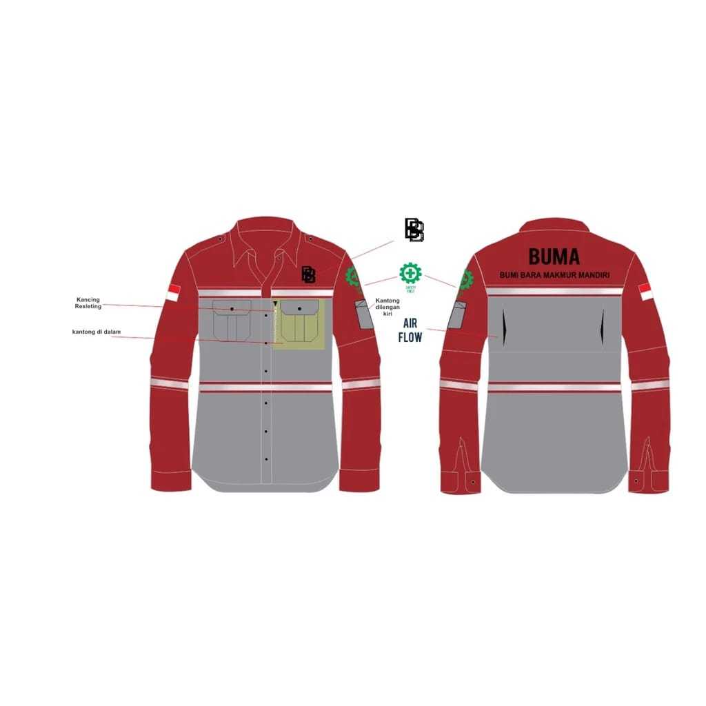 Jasa custom bordir wearpack safety