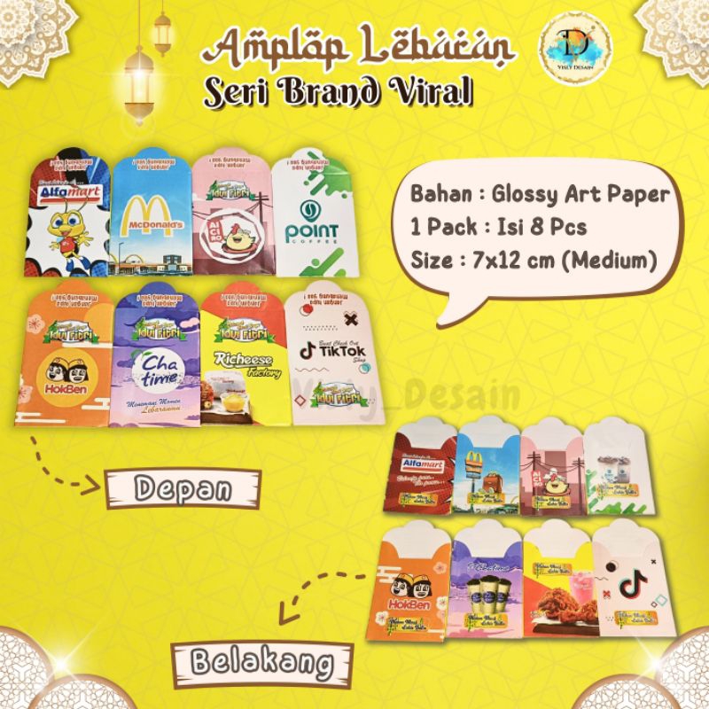 

Visly_Desain Amplop Lebaran Amplop Karakter Amplop Idul Fitri Amplop Snack Amplop Brand Viral Ukuran Medium Bahan Glossy Art Paper