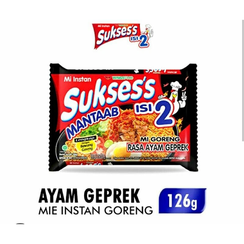 

Mie Sukses isi 2 Ayam Geprek