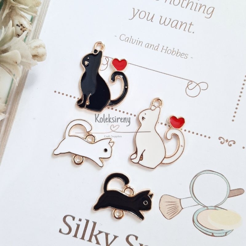 CP13 - Charm Enamel Epoxy Cat/Kucing