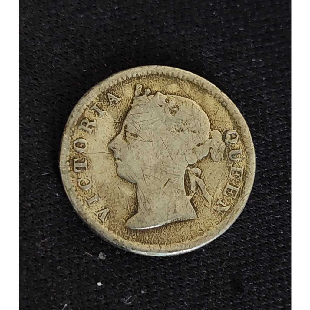 koin kuno perak straits settlements victoria queen five cents 1894