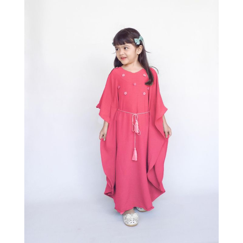 LUNA KAFTAN ANAK PEREMPUAN / GAMIS KAFTAN MODEL TERBARU / KAFTAN ANAK BAHAN CRINGKEL