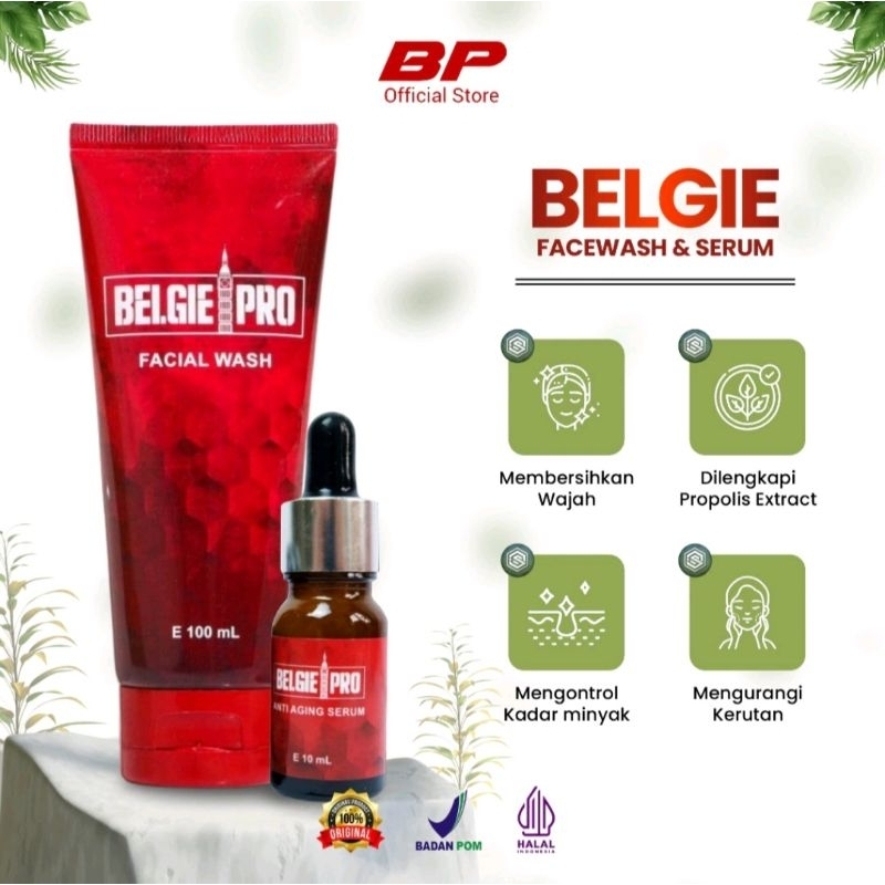 FACIAL WASH DAN SERUM BELGIE PRO SKINCARE PERAWATAN WAJAH