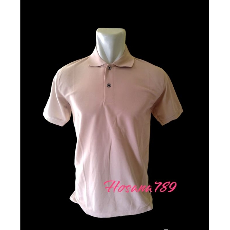 KAOS POLO CREAM COKLAT SUSU - KAOS KERAH POLO SHIRT BEIGE KAOS POLOS