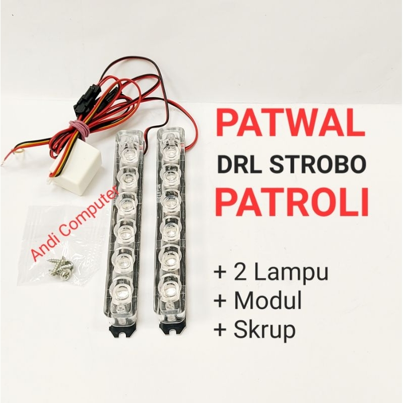 Lampu Grill Kedip Ambulance Polisi Patwal Patroli Touring Led