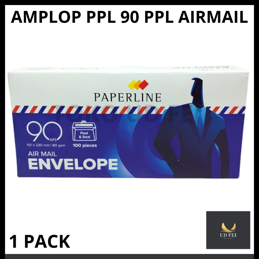 

(1 PACK) amplop PPL Airmail/ Amplop Garda Airmail/ Amplop 90 PPS/ Amplop Panjang 90