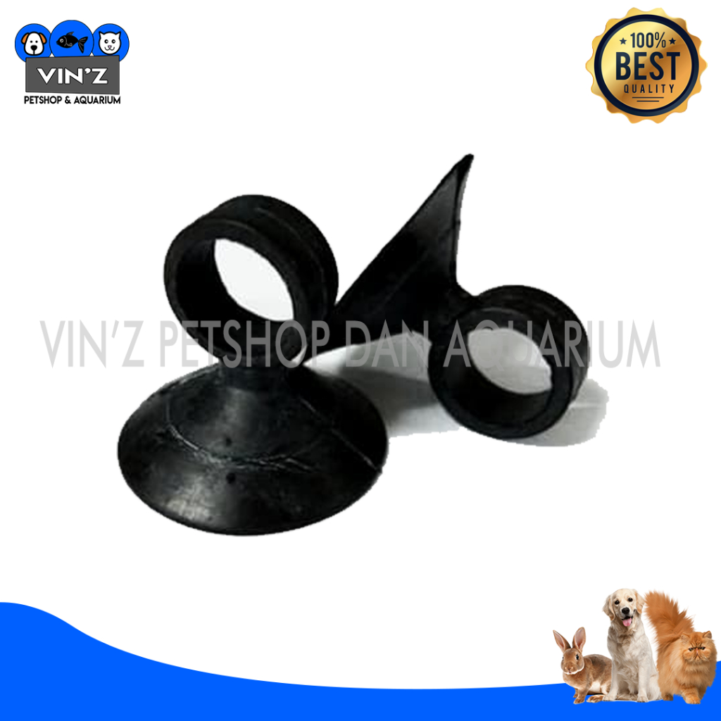 Dop karet Lampu Aquarium Ring Cincin Hitam Dop Selang pipa Aquarium Tempelan kaca