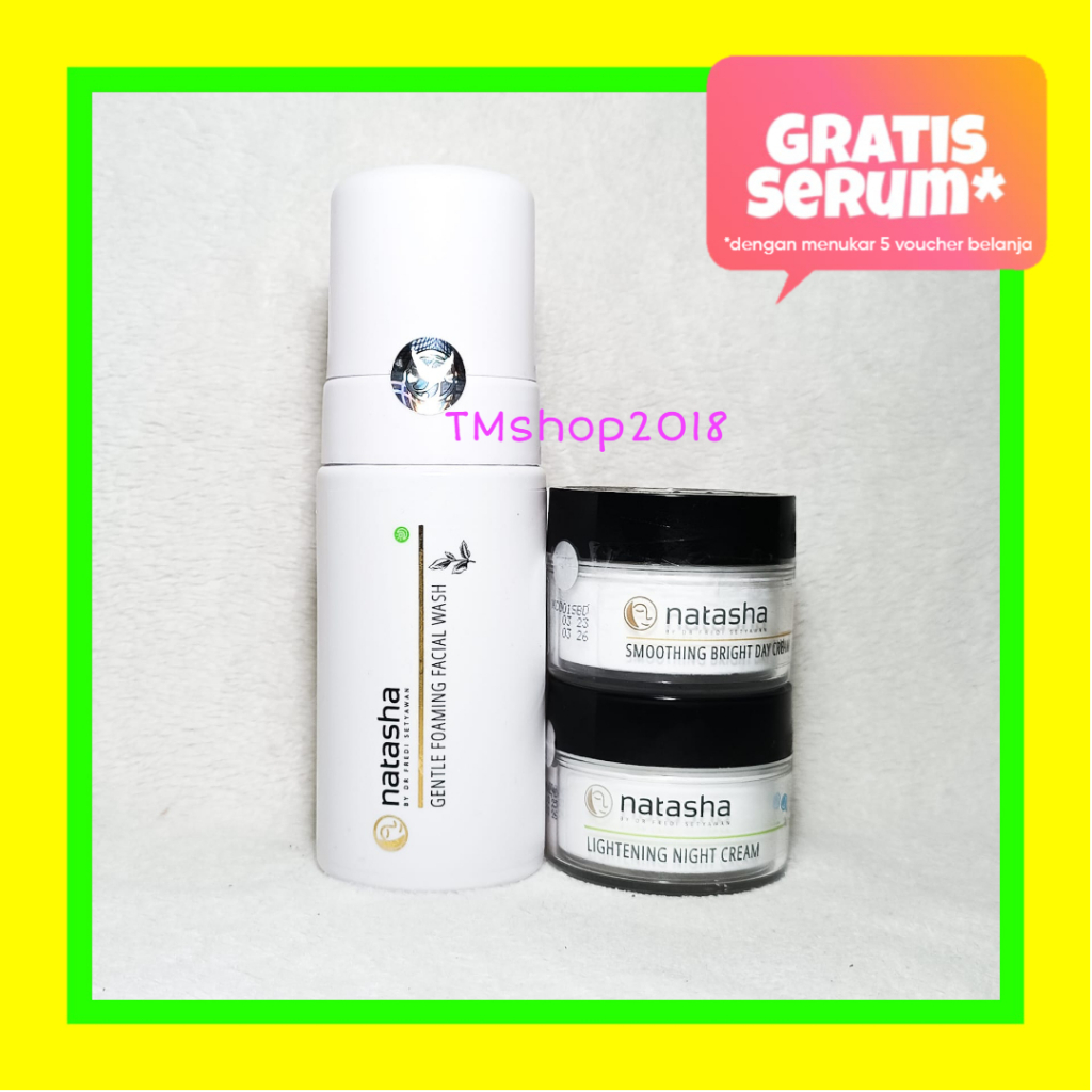 Natasha Skincare Paket Perawatan Wajah Basic (Gentle,SmoothBright,LNC) by dr Fredi Setyawan Original