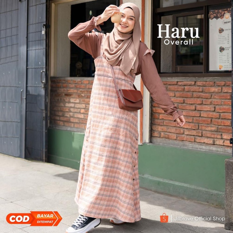 Haru Overall Size "M" by Original Jilbrave.official (Preloved)