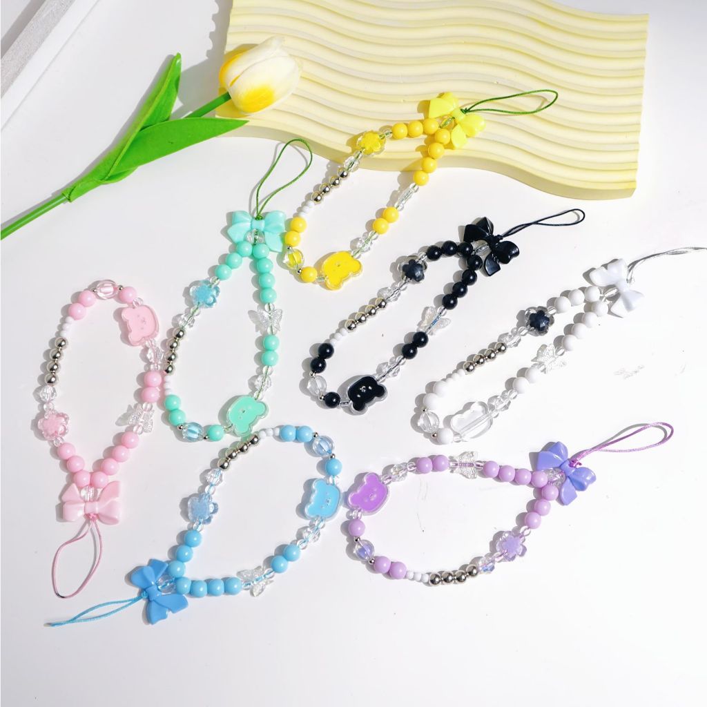 Aksesoris tali Stripe / Gantungan Hp estetik / Lanyard HP estetik / Gantungan Kamera / Gantungan Luc