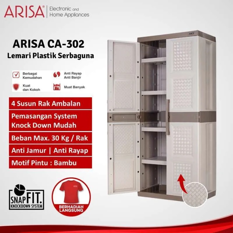 LEMARI PLASTIK SERBAGUNA ARISA CA 302