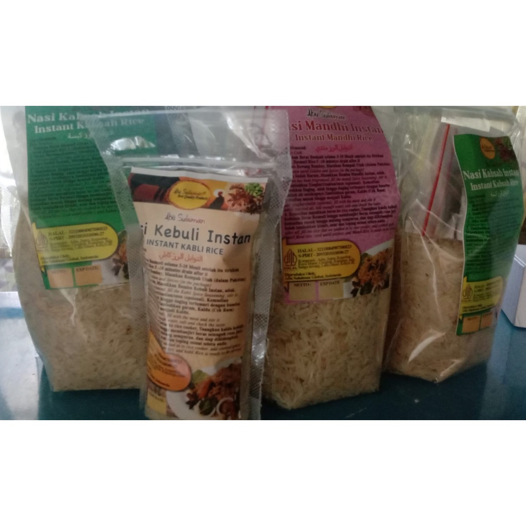 

Paket Beras Basmati Kebuli Abu Sulaiman 1 Kg / Paket Beras Basmati Instan Bumbu Kebuli 1 Kg