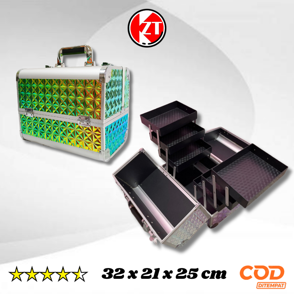 KZT-B107 Kotak kosmetik Murah /Box Kosmetik /Make up Box /Beauty case 32 cm x 21 cm x 25.5 cm B107