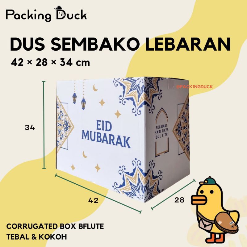 

(MIN ORDER 5 PCS) DUS SEMBAKO LEBARAN 42x28x34 / BOX HAMPER PARCEL SOUVENIR IDUL FITRI