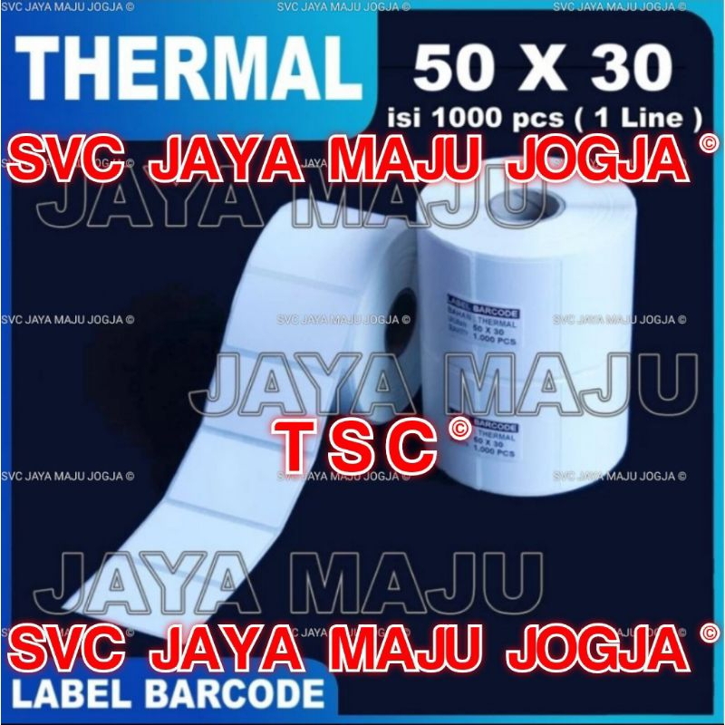 

[ TSC ] 50 X 30 - 1 LINE THERMAL - FACE OUT - ISI 1.000 PCS || CORE 1" || LABEL BARCODE DIRECT THERMAL - APOTEK APOTIK LAB LABORATORIUM RESEP OBAT KLINIK RUMAH SAKIT || 50X30 - TTP244PRO TTP244 PRO TTP 244PRO TTP 244 PRO TTP542 TTP 542