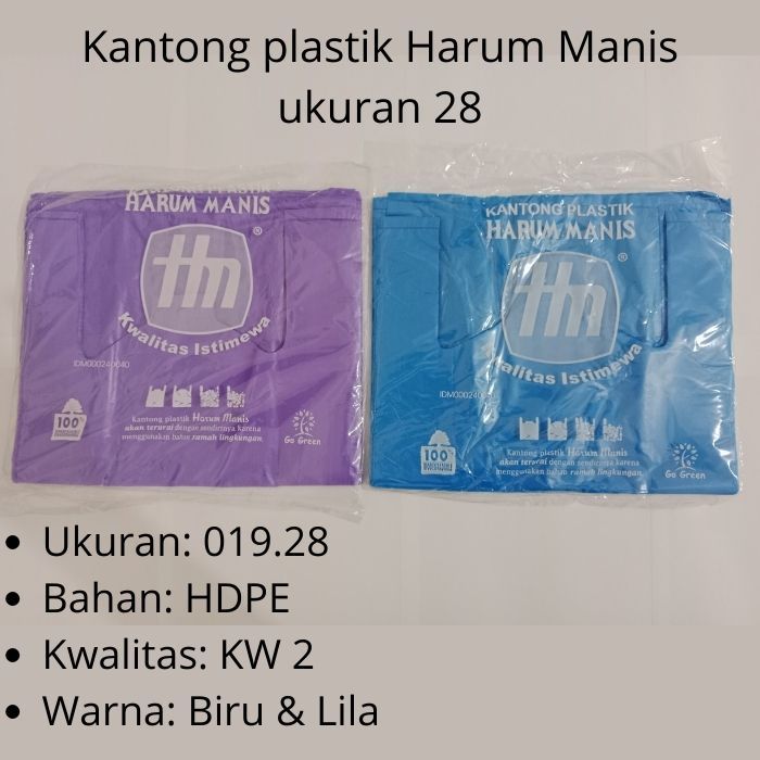 Kantong plastik Harum Manis ukuran 28