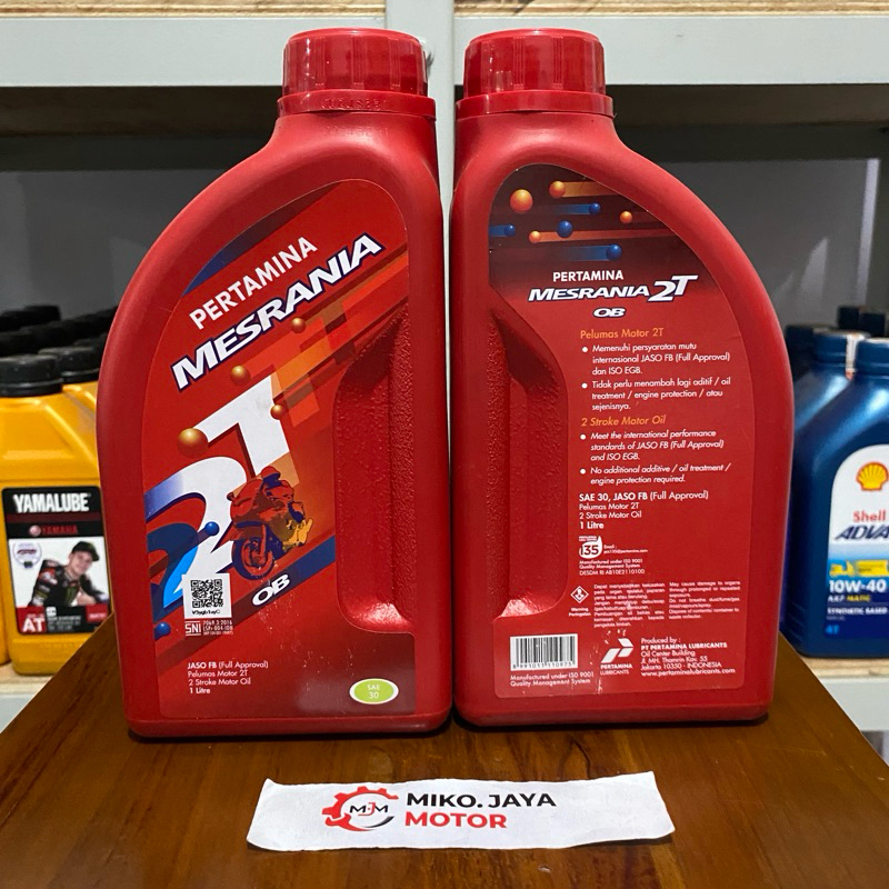 Promo Oli Samping Mesran Mesrania 2T Ob 1L Sae 30 Asli Original