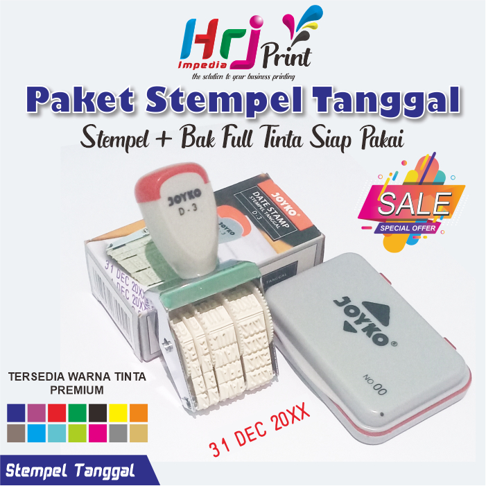 

Stempel Tanggal 1 Set + Bak Tinta | Stempel tanggal tahun bulan | Stempel tanggal expired | Stempel tanggal joyko