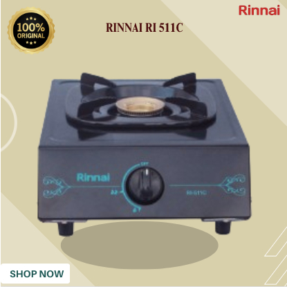 RINNAI KOMPOR GAS 1 TUNGKU RI 511 C/RI511C/RI 511-C/RI-511-C Kompor Gas 511 c / ORIGINAL BERGARANSI