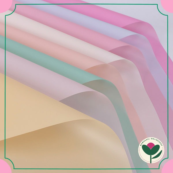 

Korean plain cellophane flower bouquet wrapping paper kertas buket bunga warna polos MK1675