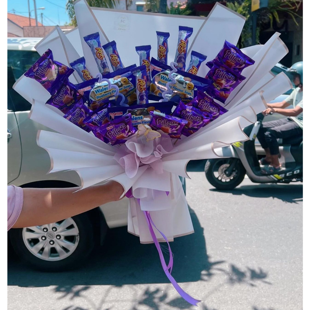 Snack Bouquet Bali l Flowcha Florist Bali l Budget Bouquet Bali l Snack Bouquet Request/ Custom l Th