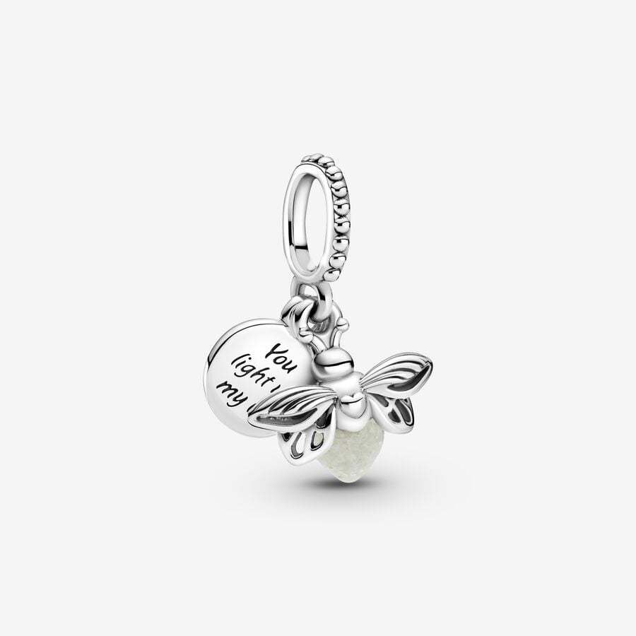 Pandora Charm 1 - Dangle Charm Murano Firefly Love Potion Butterfly S925 ALE