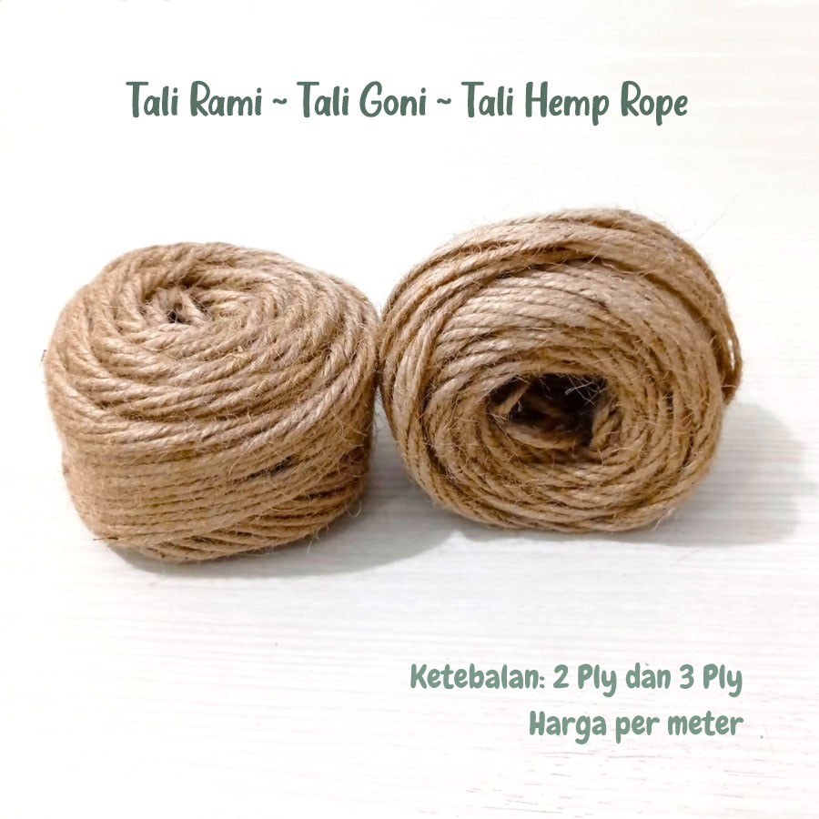 Tali Gantung Hang Tag Meteran / Tali Rami Goni - Permeter