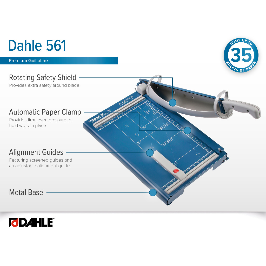 

Asaba Office Supply- Dahle Premium Guillotine Trimmer Alat Pemotong Kertas/Mesin Pemotong Kertas Papper Cutter Panjang Potong 36cm Type 561