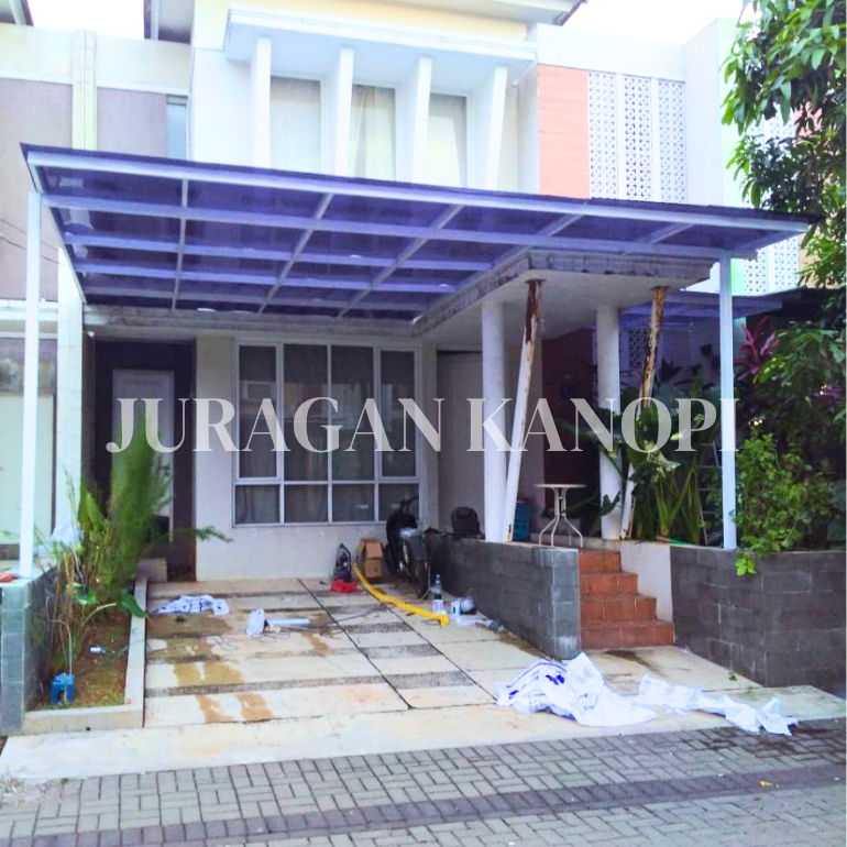 kanopi solarflat 6mm terpasang