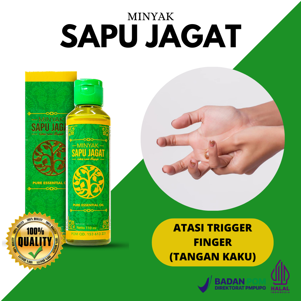 Obat Herbal Gosok Trigger Finger, Jari Tangan Kaku Susah di Tekuk - Minyak Sapu Jagat Bisa COD