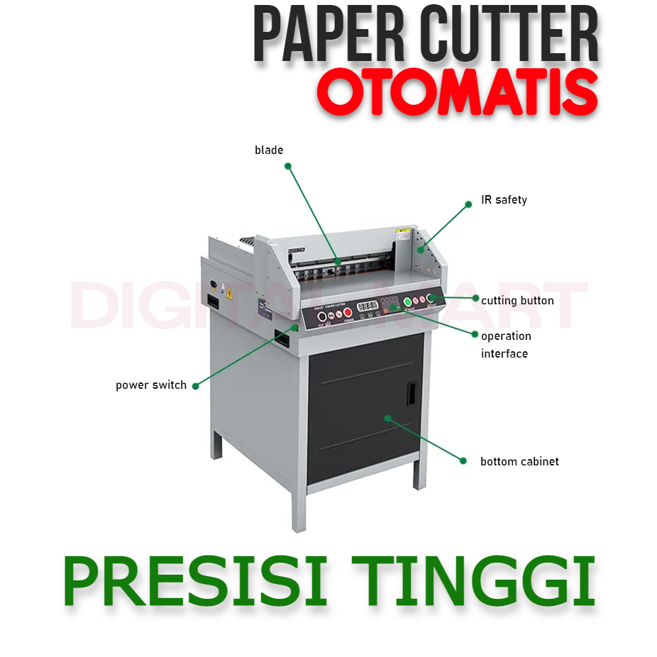 

Paper Cutter Otomatis Mesin Pemotong Kertas Presisi QZ450VS+