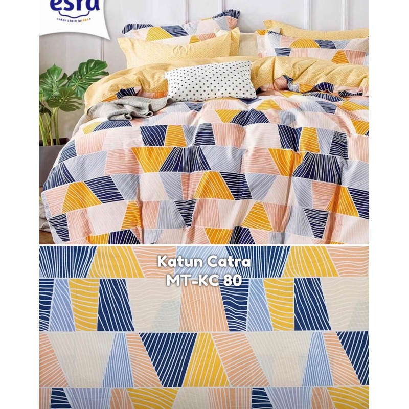 LAST PIECE KAIN SALE : 3,78 METER kain sprei meteran katun lokal catra esra motif thomson colorful g