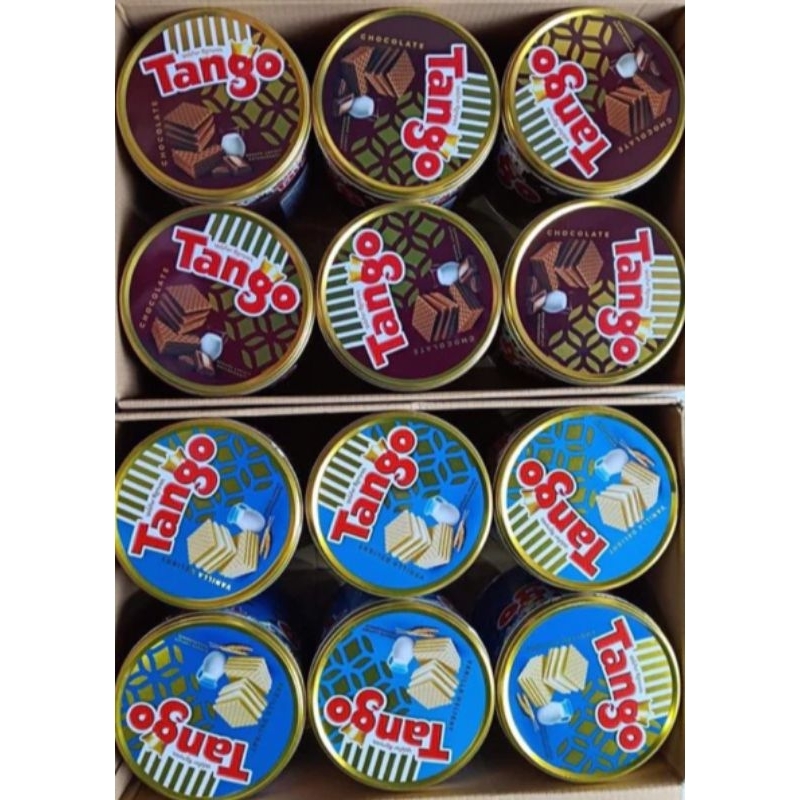 

Wafer tango vanilla/coklat kaleng 1 dus isi 6 kaleng