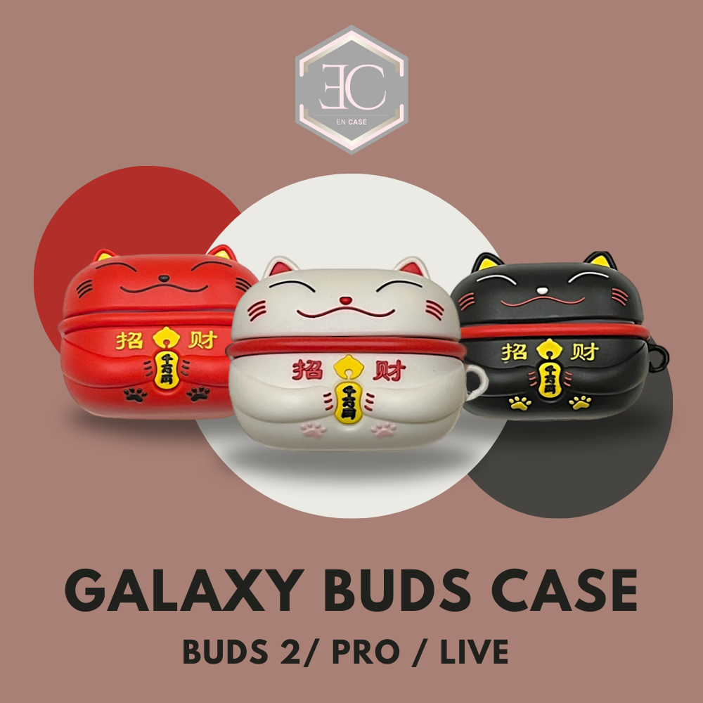 Case Samsung Galaxy Buds 2 Pro Live Model Lucky Cat Kucing Hoki Lucu