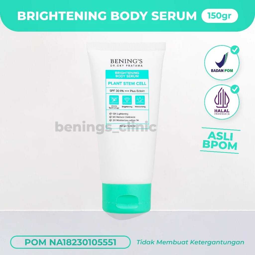 BRIGHTENING BODY SERUM Bening's Clinic / Bening Skincare dr oky pratama Benings Clinic