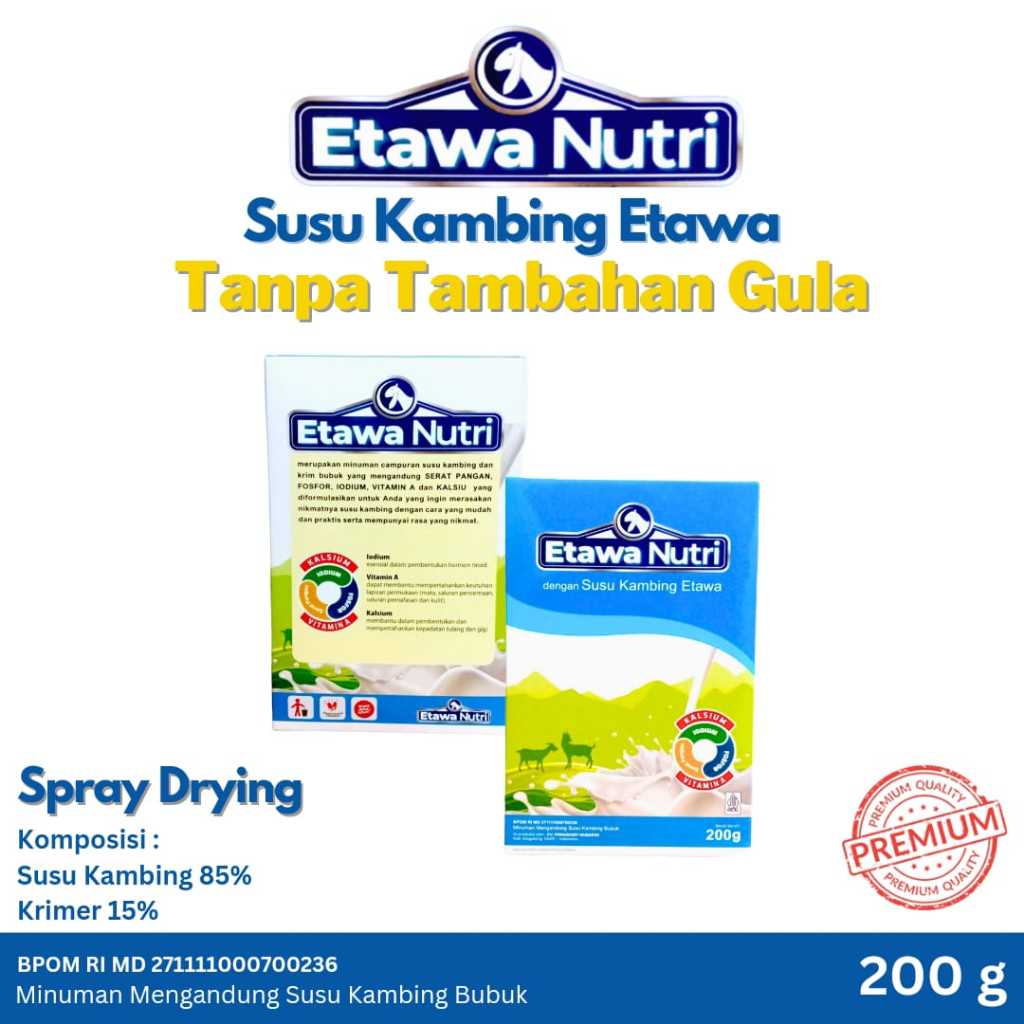 

ETAWA NUTRI Susu Kambing Bubuk Asli Original Tanpa Tambahan Gula