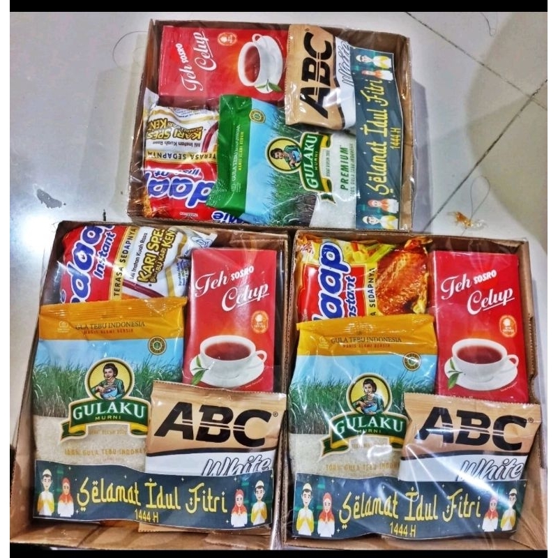 

PAKET GULA KOPI TEH INDOMIE KEBUTUHAN HARIAN / PAKET HEMAT ANAK KOST / Hampers Lebaran Parcel Lebaran Isi 4 Free Packing Tas