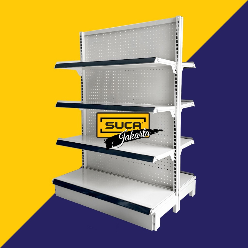 Rak Minimarket Island Gondola A21 T 1.35 M 4 Hambalan (Start) - Backplate